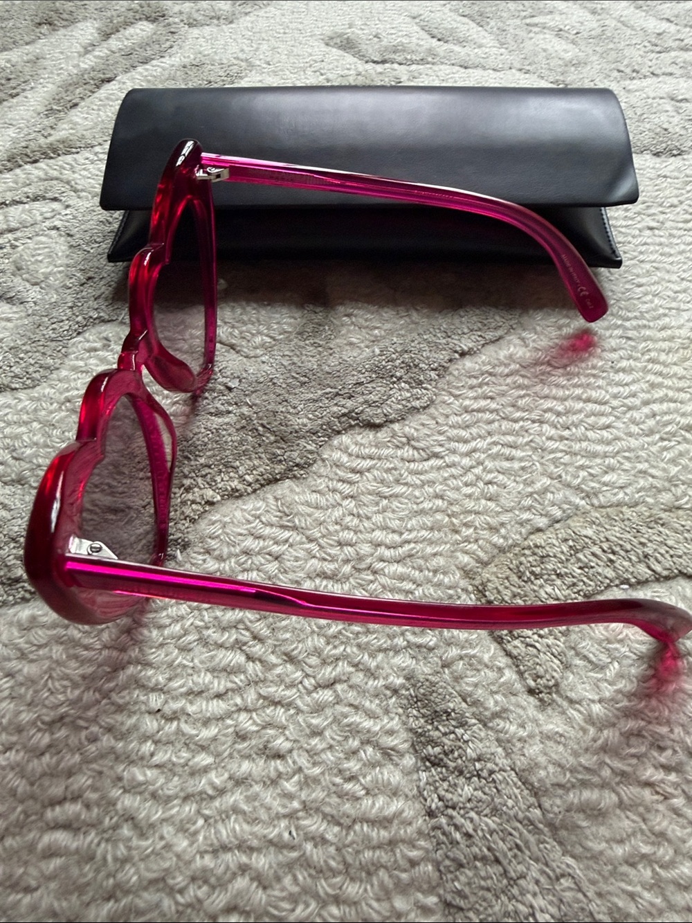 Saint Laurent Pink Lou Lou Heart Cat-Eye Sunglasses - Picture 6 of 9